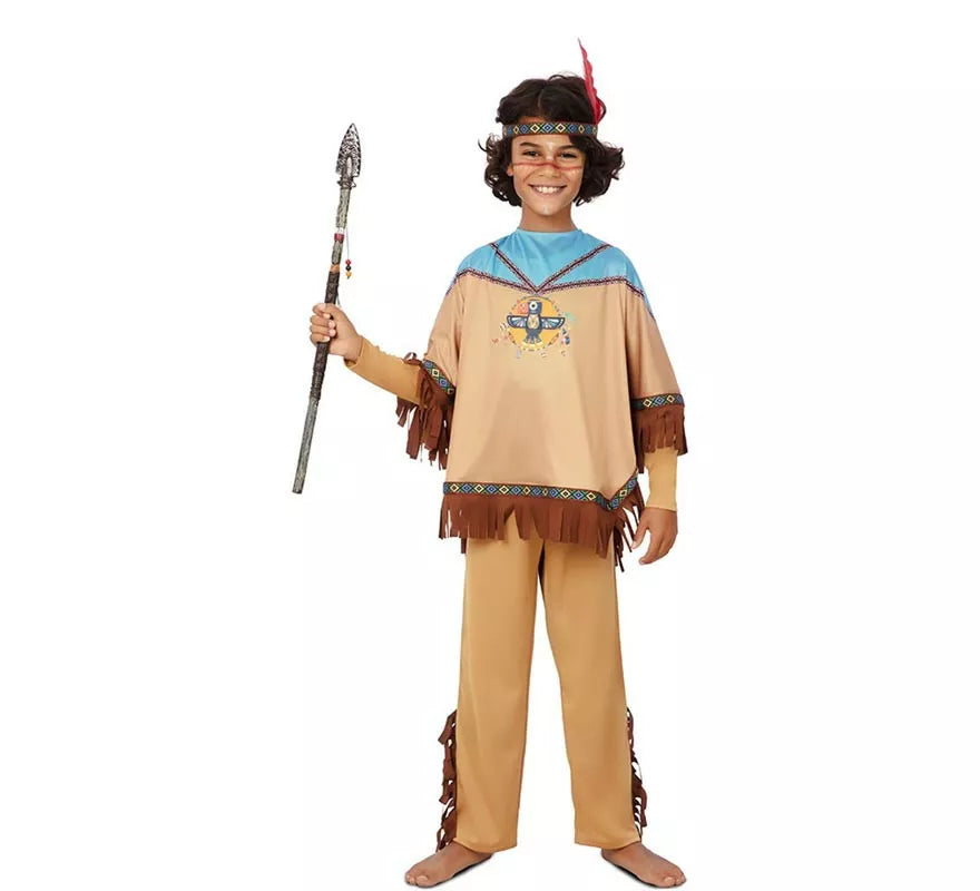 Translation missing: fr.Disfraz de Indio Apache con tocado para niño