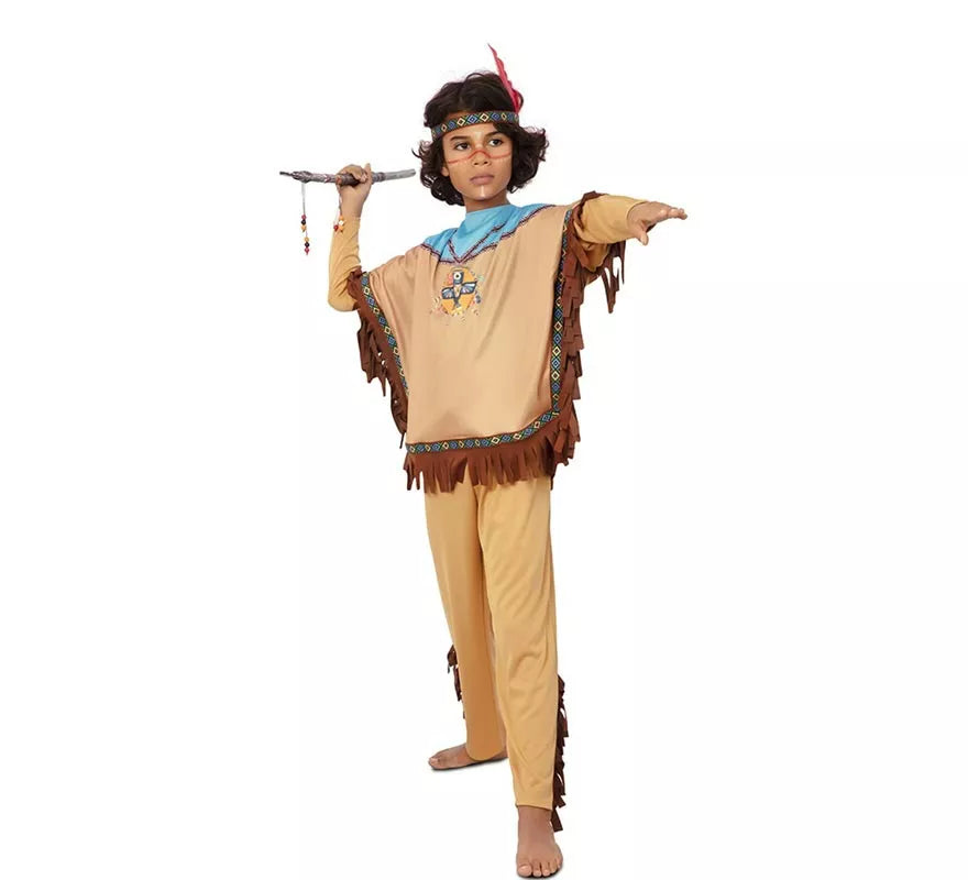 Translation missing: es.Disfraz de Indio Apache con tocado para niño