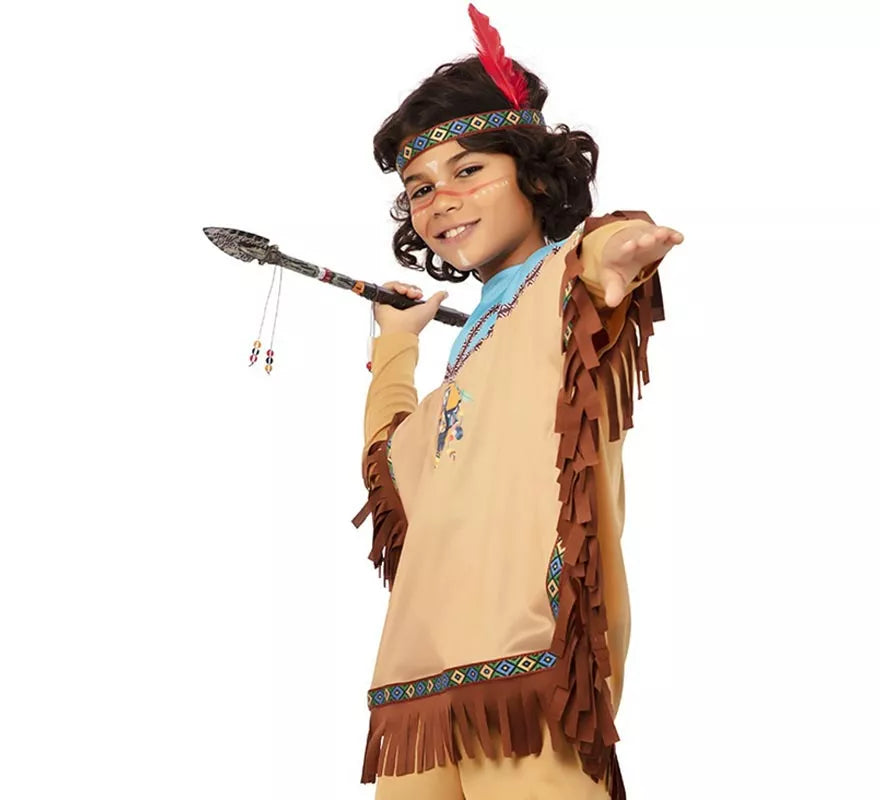 Translation missing: es.Disfraz de Indio Apache con tocado para niño