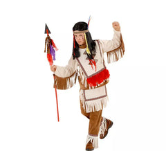 Costume indien avec tunique beige pour garçon