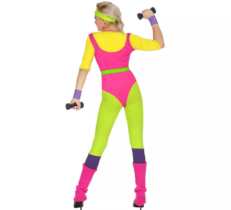 Disfraz de Instructora de Aerobics Años 80 para mujer