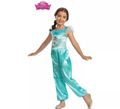 Costume Jasmin costume bleu classique pour fille