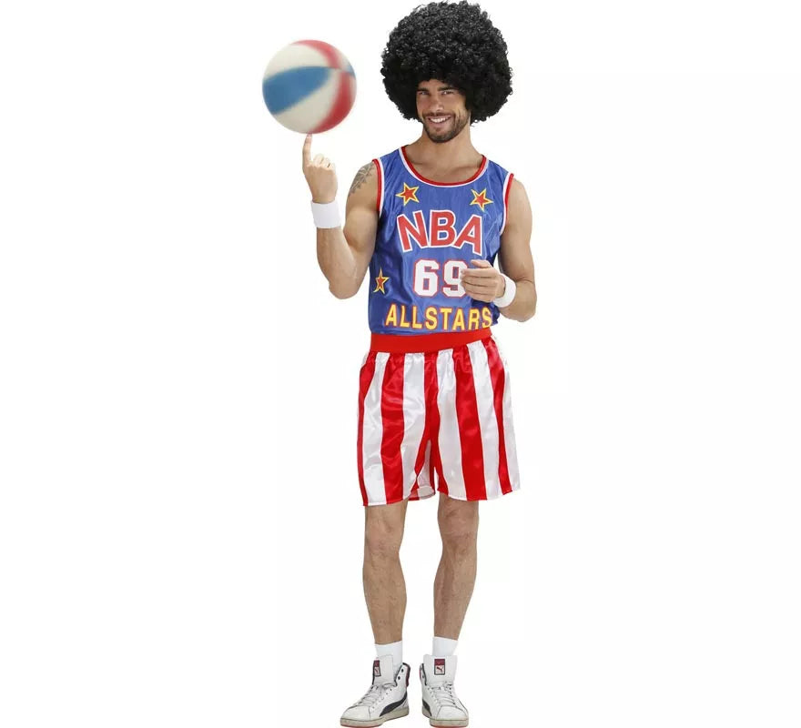 Translation missing: fr.Disfraz de Jugador de Baloncesto azul y rojo para hombre