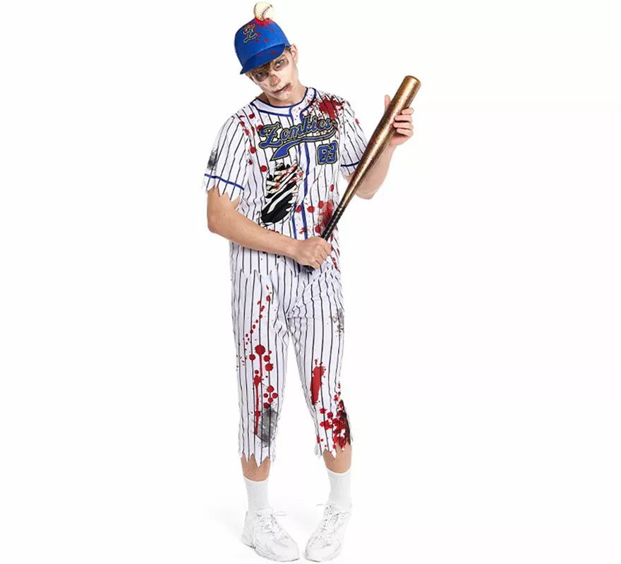 Translation missing: fr.Disfraz de Jugador de Béisbol Zombie para hombre