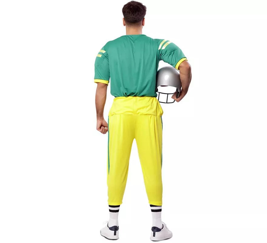 Translation missing: fr.Disfraz de Jugador de Fútbol Americano Verde para hombre