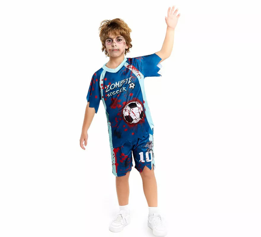 Translation missing: fr.Disfraz de Jugador de Fútbol Zombie para niño