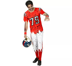 Costume de joueur de rugby zombie pour homme