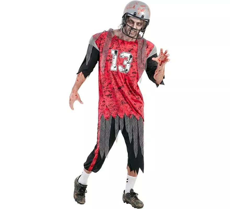 Translation missing: fr.Disfraz de Jugador Fútbol Americano Zombie para hombre