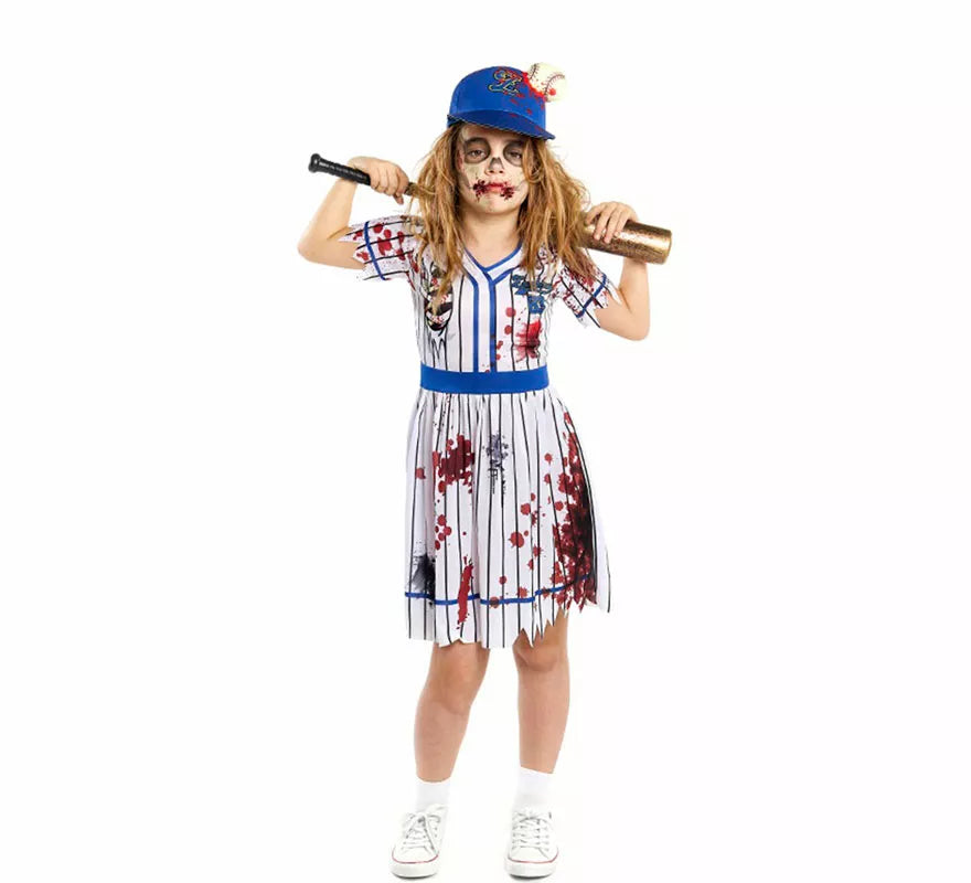 Translation missing: fr.Disfraz de Jugadora de Béisbol Zombie para niña