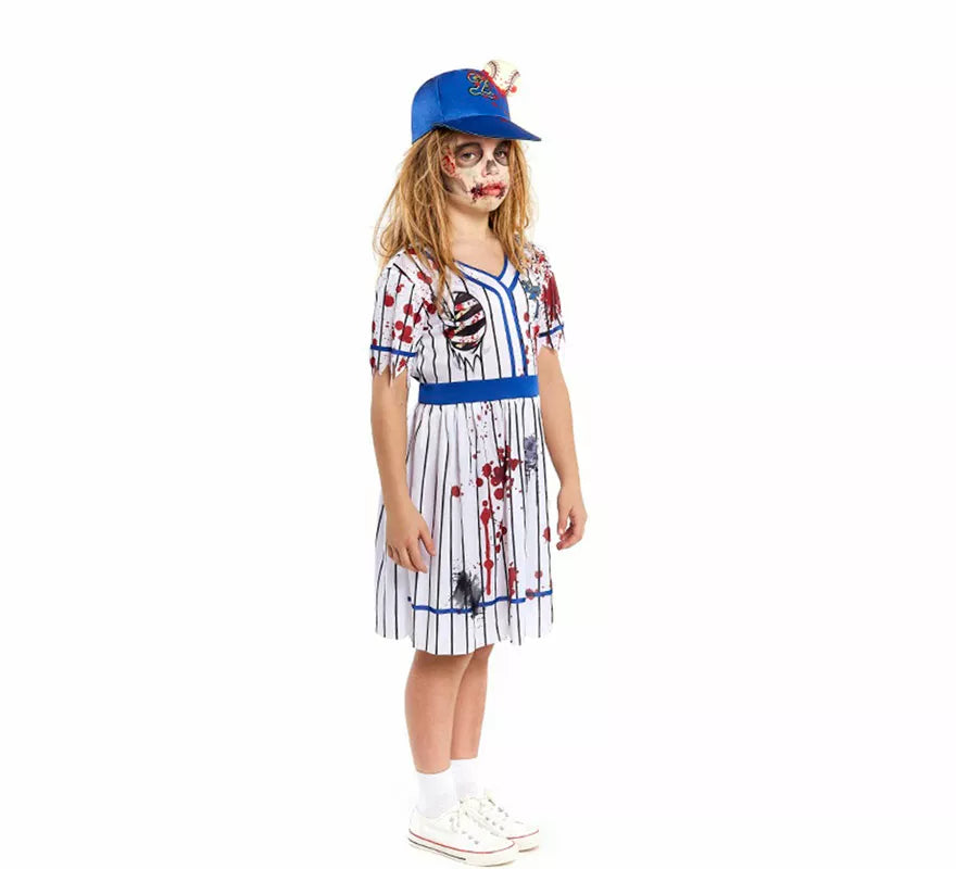 Translation missing: fr.Disfraz de Jugadora de Béisbol Zombie para niña