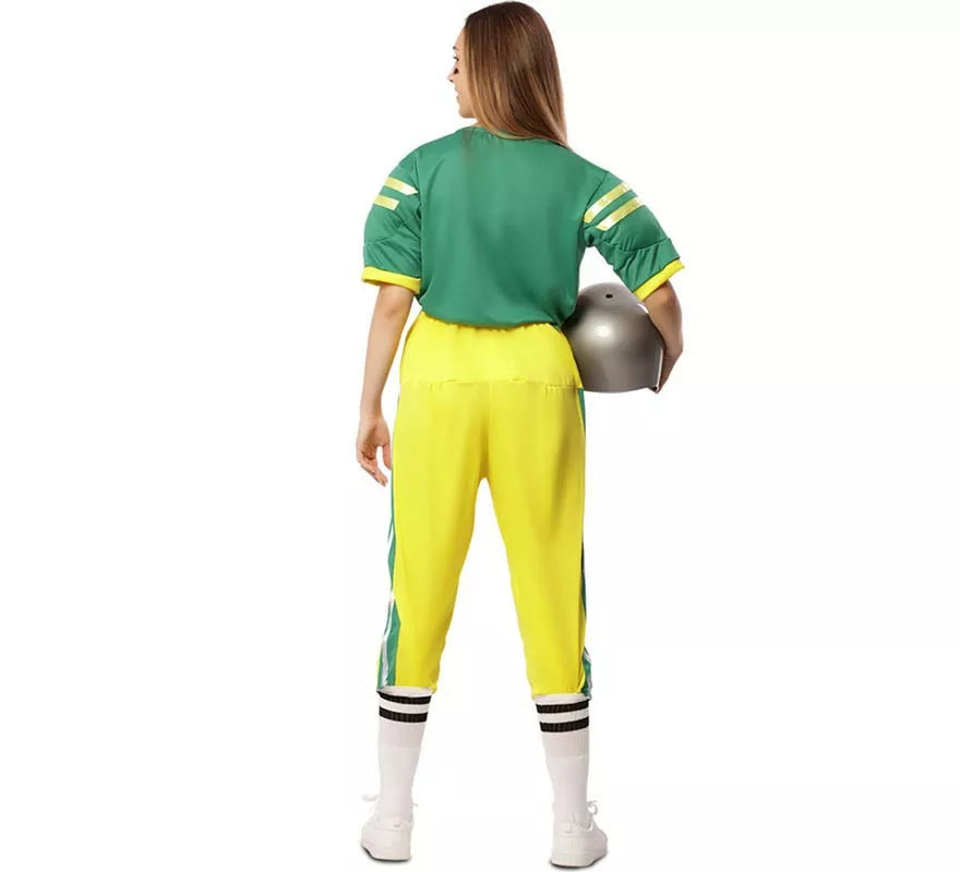 Translation missing: fr.Disfraz de Jugadora de Fútbol Americano Verde para mujer