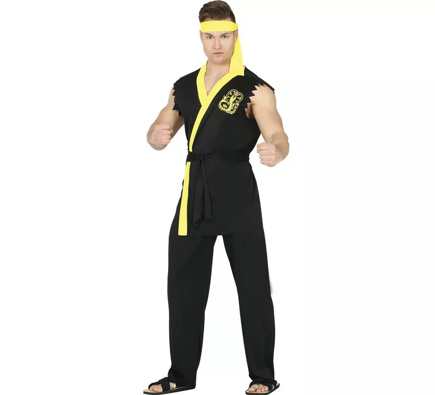 Disfraz de Karateca Negro para Hombre