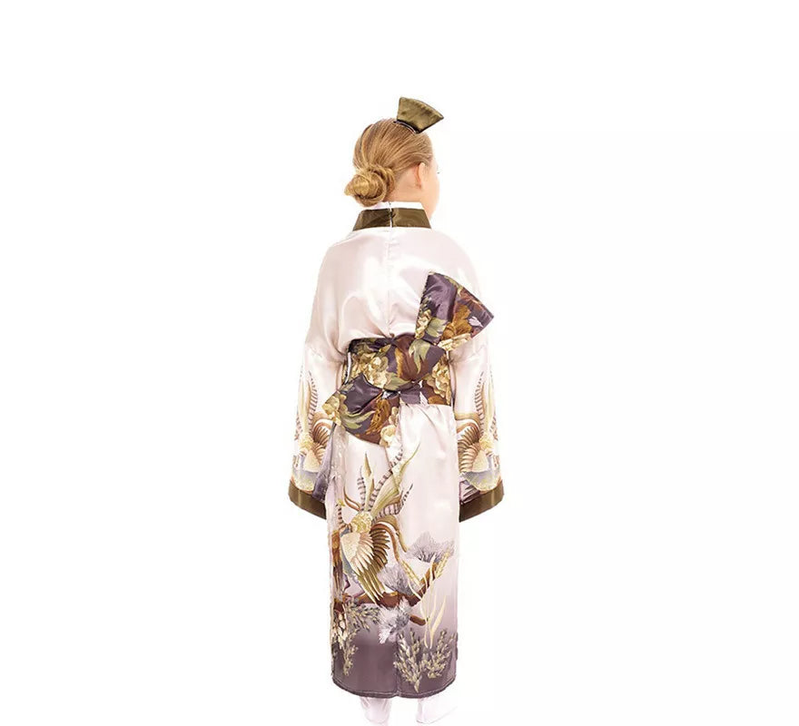 Translation missing: fr.Disfraz de Kimono Japonés Tradicional color pastel para niña