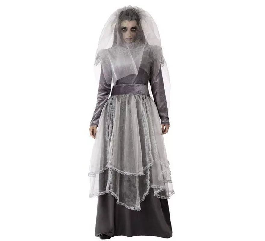 Translation missing: fr.Disfraz de La Llorona gris para mujer