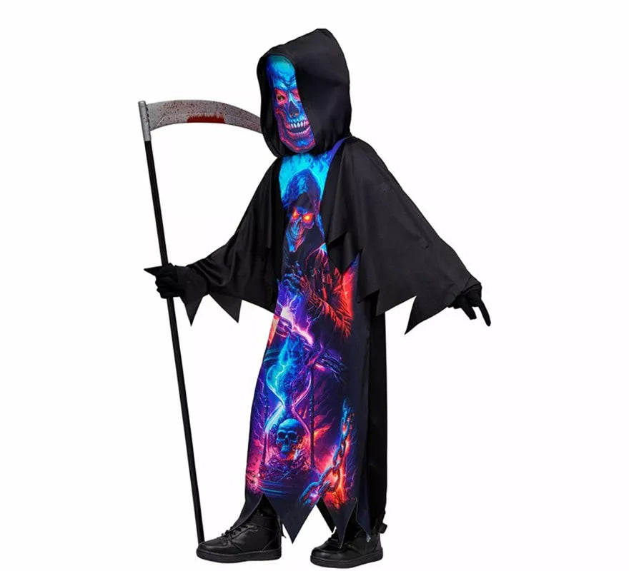 Disfraz de la Muerte Fluorescente para niños