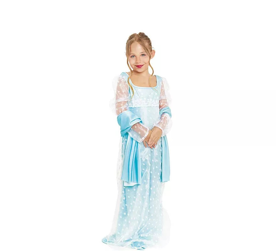 Translation missing: fr.Disfraz de Lady Inglesa azul celeste para niña