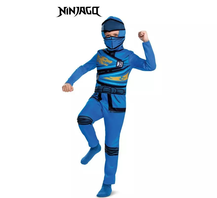 Disfraz de Lego Ninjago azul Jay para niños