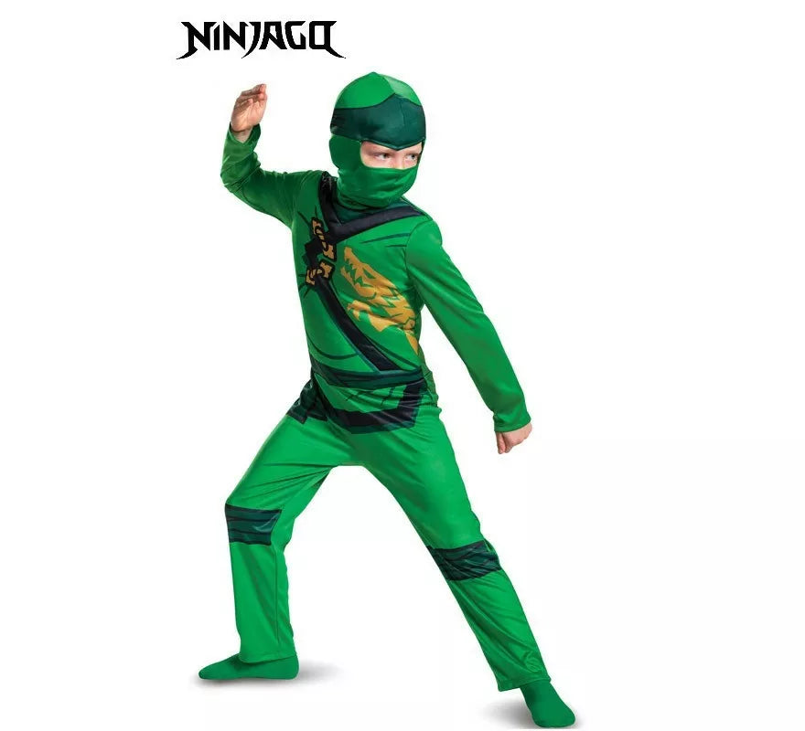Translation missing: fr.Disfraz de Lego Ninjago Lloyd verde para niño