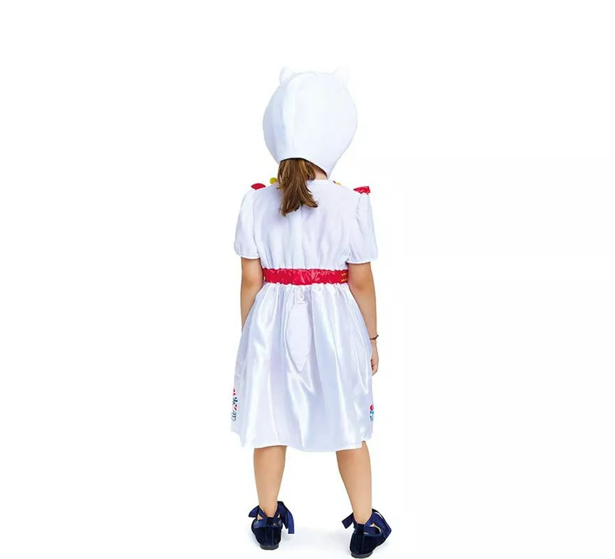 Translation missing: fr.Disfraz de Llama blanca en vestido con gorro para bebé