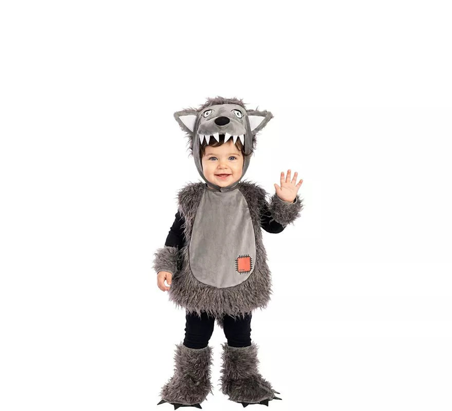 Translation missing: fr.Disfraz de Lobo peludo con capucha para bebé y niños