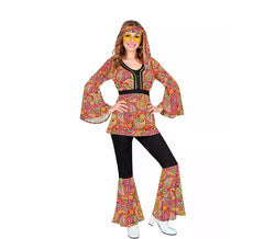 Costume de gouttes de fleurs des années 60 pour femme