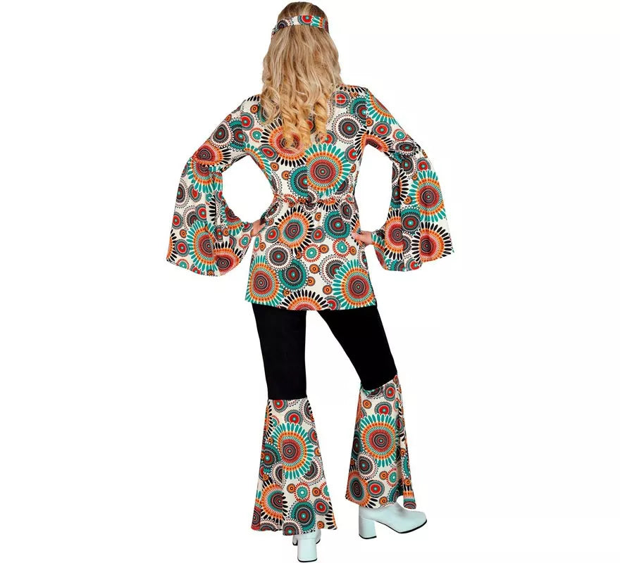 Disfraz de los años 60 Mandalas Vintage para mujer