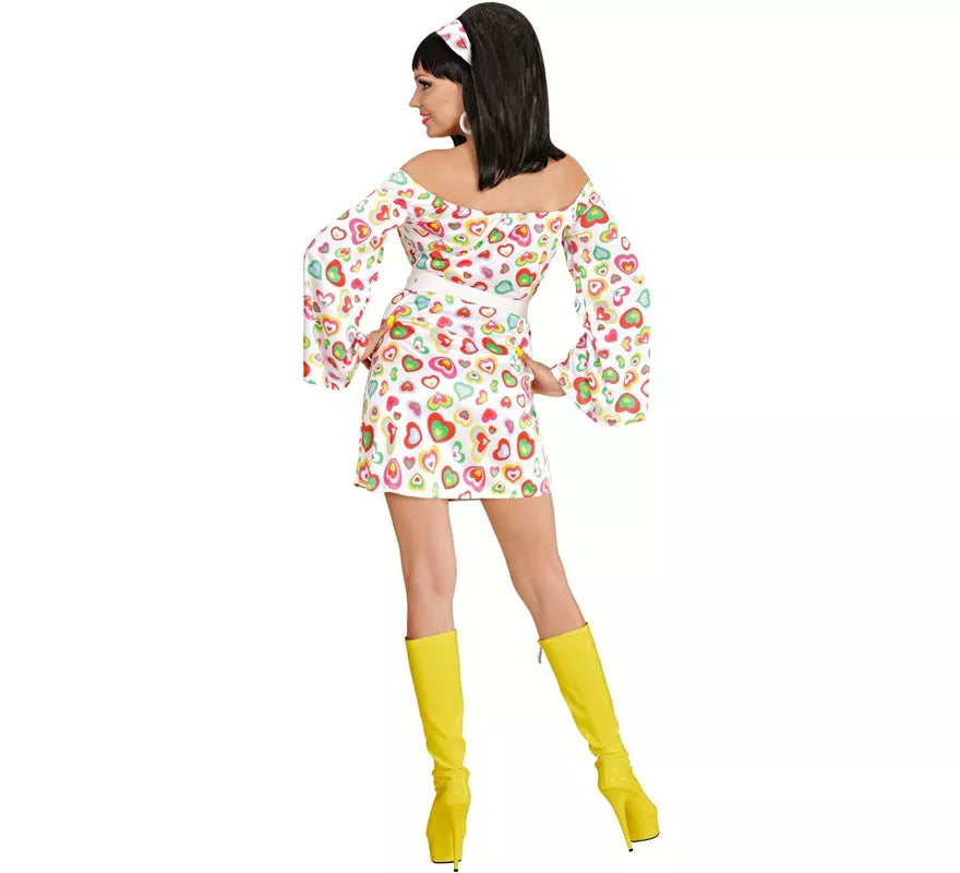 Translation missing: fr.Disfraz de los Años 70 Corazones para mujer