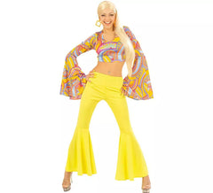 Costume Disco Jaune Années 70 Femme