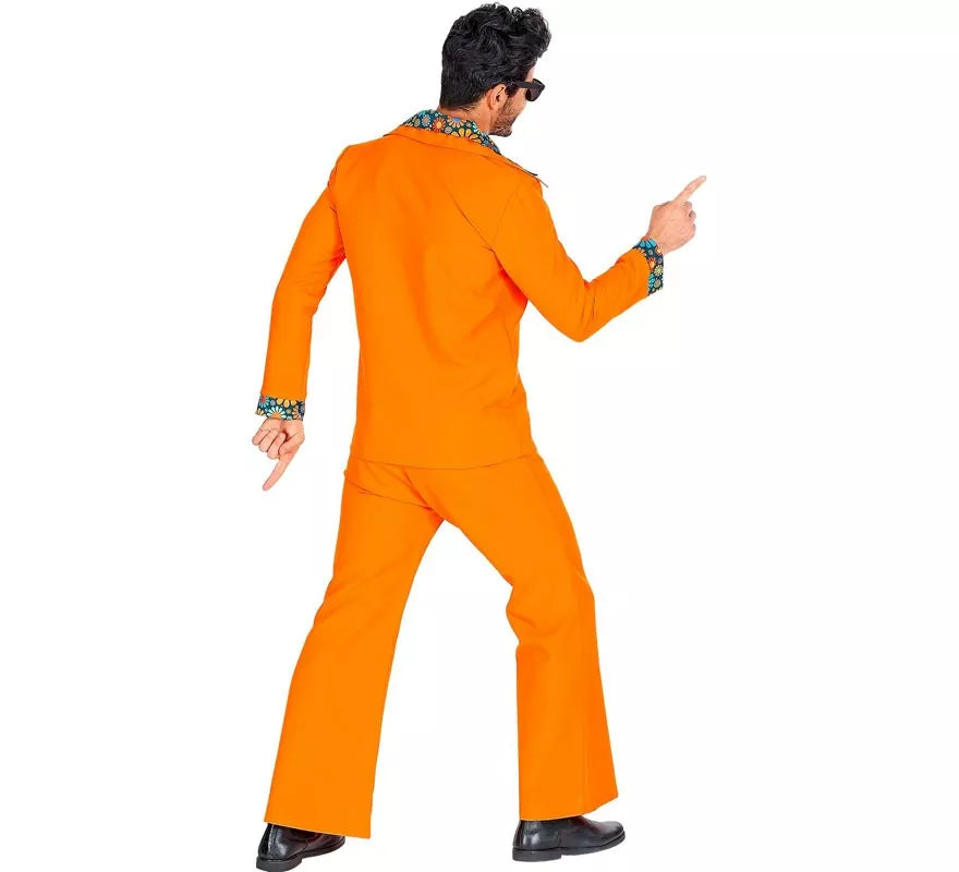 Translation missing: fr.Disfraz de los años 70 Disco naranja para hombre