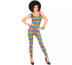 Déguisement vagues multicolores années 70 femme