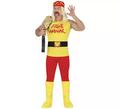 Déguisement de lutte jaune homme