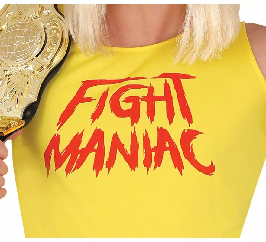 Translation missing: fr.Disfraz de Lucha libre Amarillo para hombre
