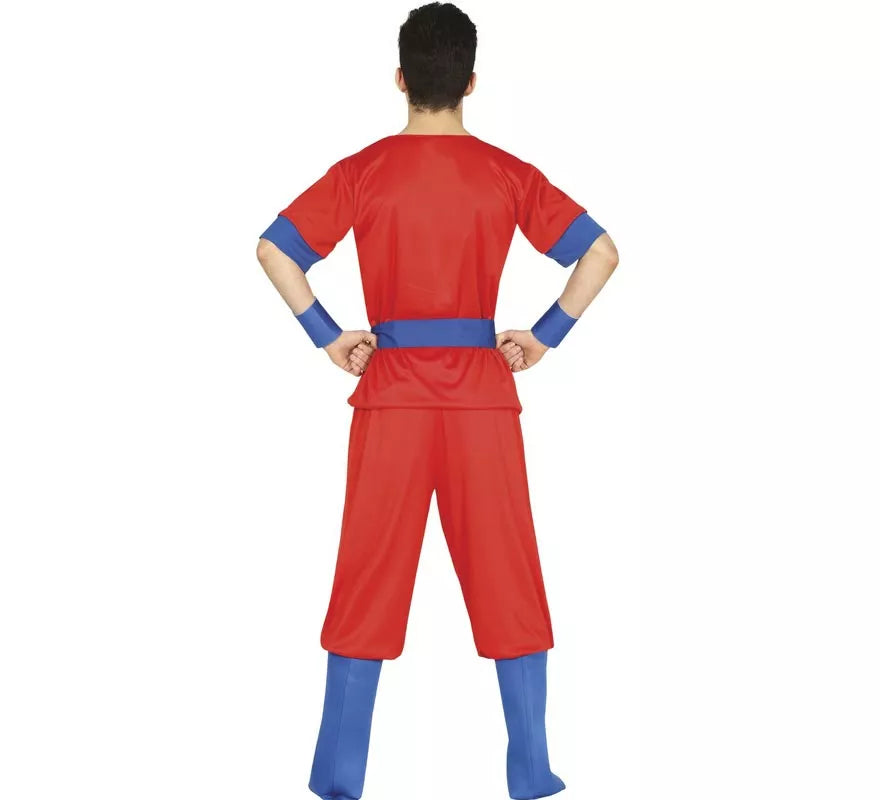 Translation missing: fr.Disfraz de Luchador de Artes Marciales Rojo para adolescente