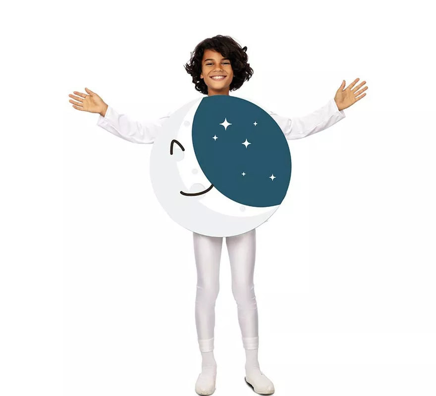 Translation missing: fr.Disfraz de Luna Sonriente con estrellas para niño