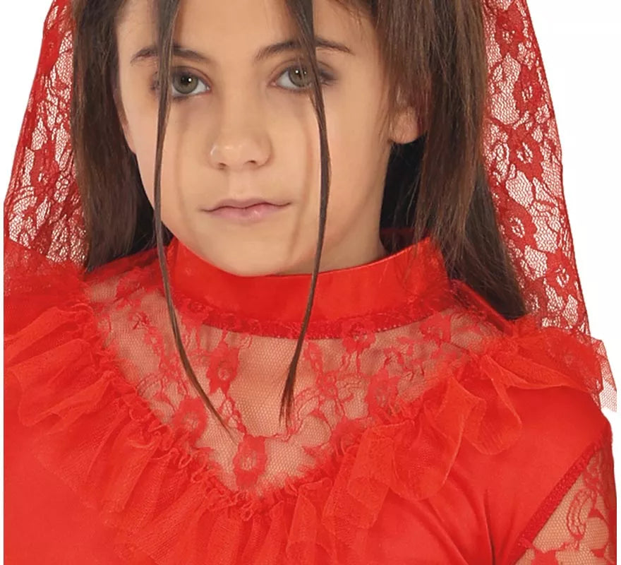 Translation missing: fr.Disfraz de Lydia Novia rojo Bitelchús para niña