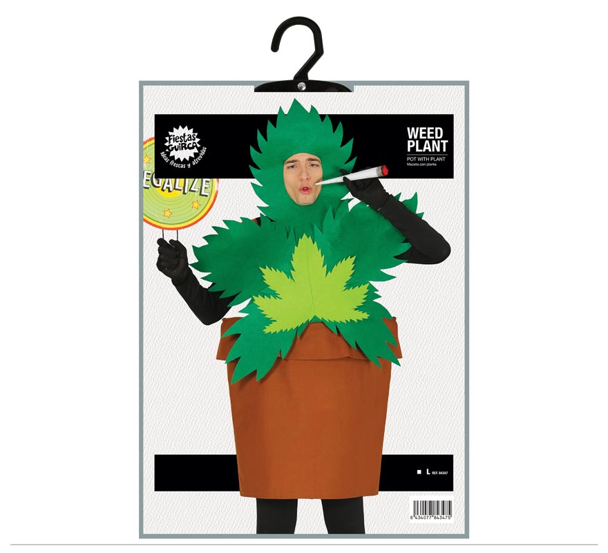 Translation missing: fr.Disfraz de Maceta Planta de Marihuana para hombre