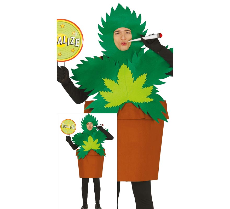 Disfraz de Maceta Planta de Marihuana para hombre