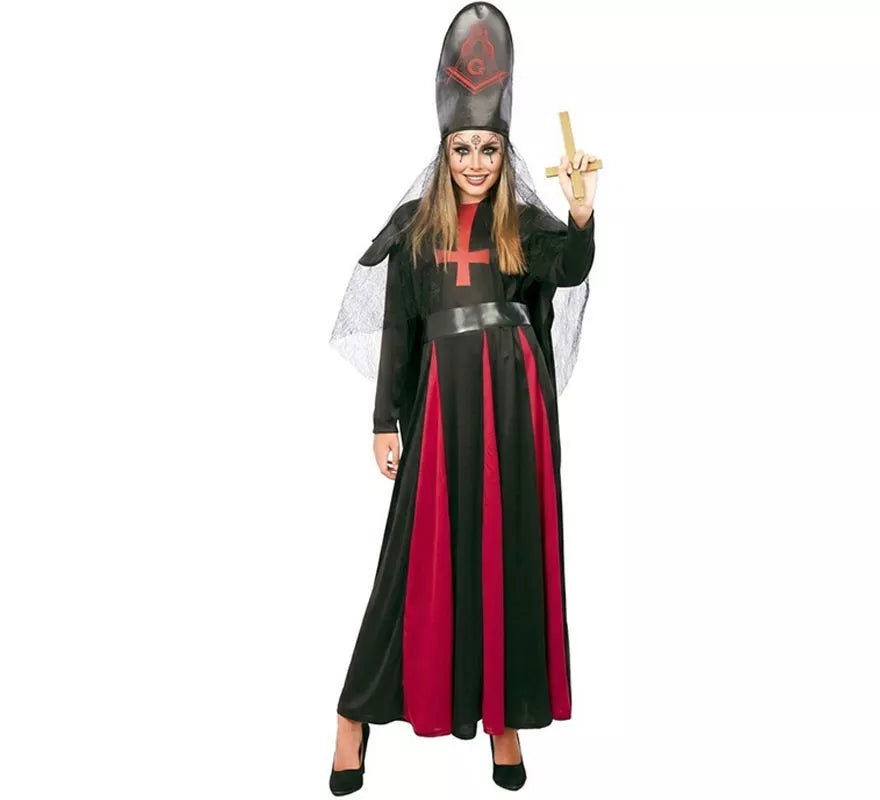 Translation missing: fr.Disfraz de Madre Sacerdotisa Diabólica con sombrero para mujer