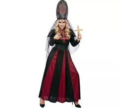 Costume de prêtresse mère diabolique avec chapeau pour femme