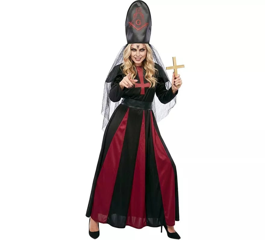 Translation missing: fr.Disfraz de Madre Sacerdotisa Diabólica con sombrero para mujer