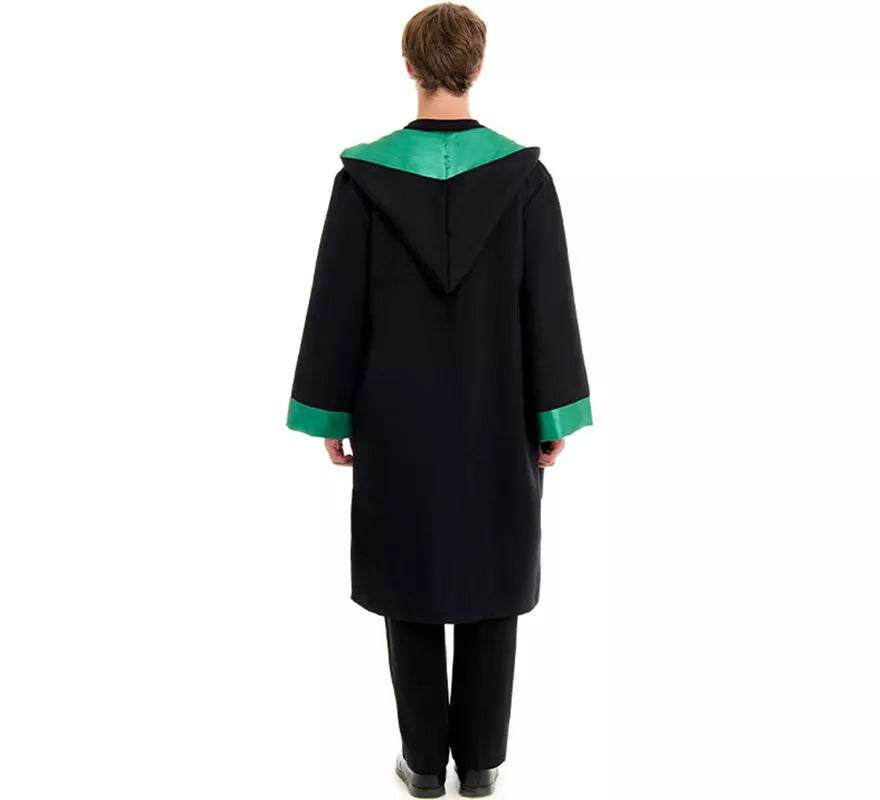 Translation missing: fr.Disfraz de Mago Colegial verde para hombre