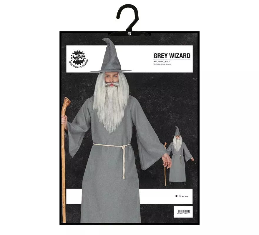 Translation missing: fr.Disfraz de Mago gris para hombre