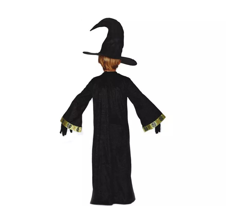Translation missing: fr.Disfraz de Mago Negro y verde para niños