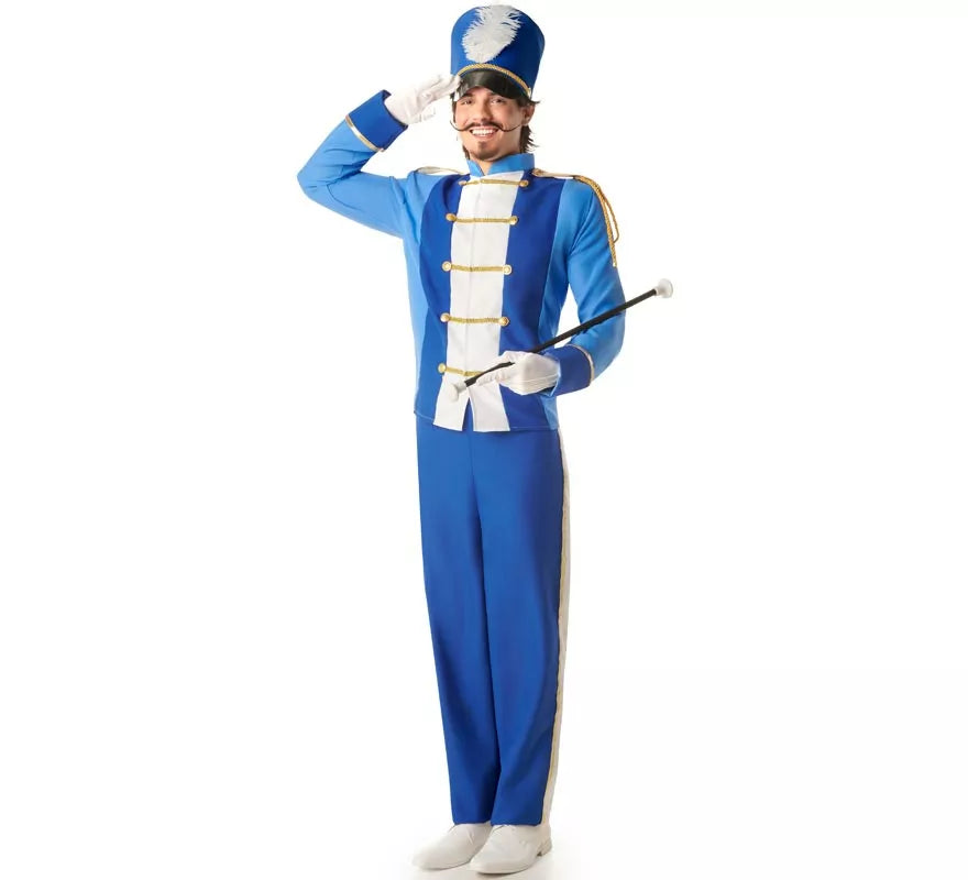 Translation missing: fr.Disfraz de Majorette azul para hombre