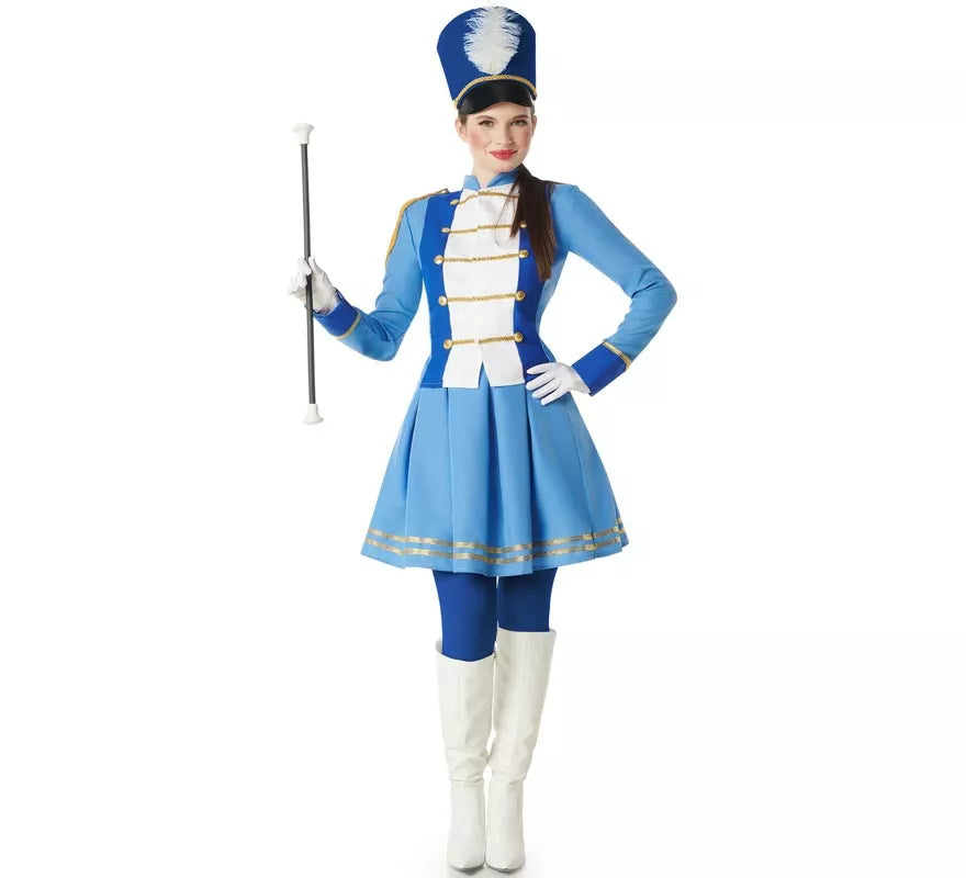 Translation missing: fr.Disfraz de Majorette azul para mujer