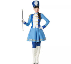 Costume de majorette bleue pour femme