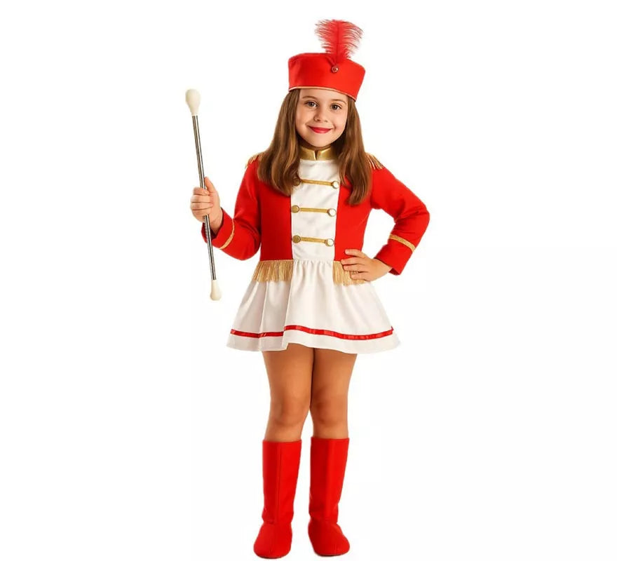 Translation missing: fr.Disfraz de Majorette Roja para niña