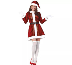 Déguisement Père Noël avec Robe Courte Femme