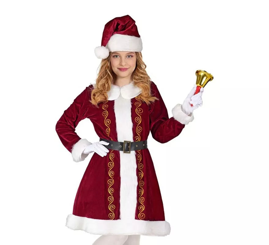 Translation missing: fr.Disfraz de Mamá Noel Elegante para niña