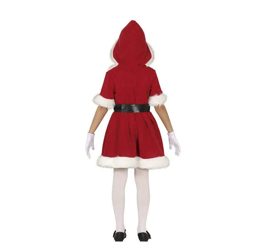 Translation missing: fr.Disfraz de Mamá Noel en vestido con capucha para niña